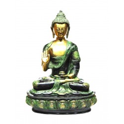 Statua Buddha Bronzo Divinite Abhaya Mudra