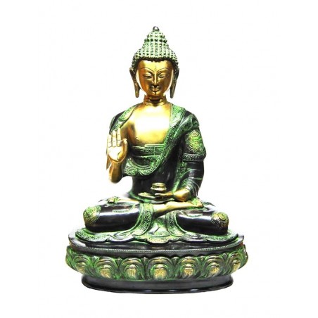 Statua Buddha Bronzo Divinite Abhaya Mudra