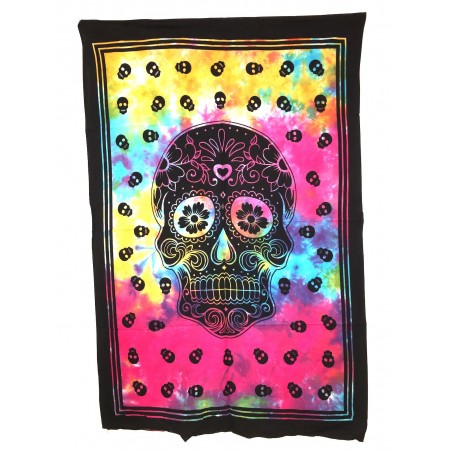 Cabeza multicolor colgando muerte México