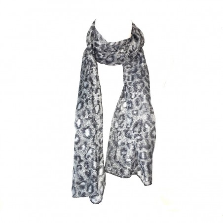 Polyester-Schal Leopard Grau Schals Mode