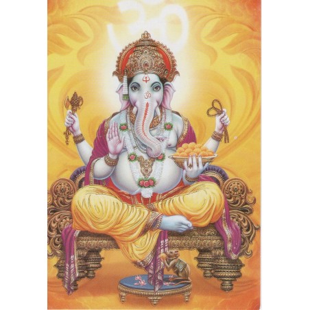 Postkarte Ganesh Shiva Elephant Indien