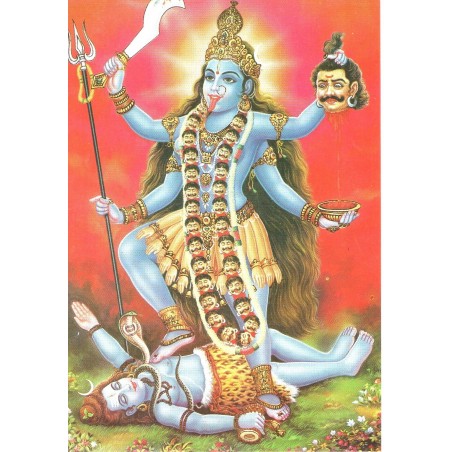 Postkarte Kali Göttin Zerstörung