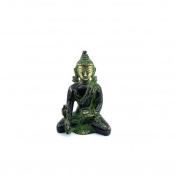 Statuetta Buddha Bronzo Dharmacakra Mudr