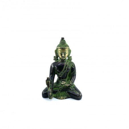 Statuetta Buddha Bronzo Dharmacakra Mudr