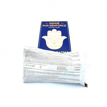 Sachet of henna powder hand of fatma copper.