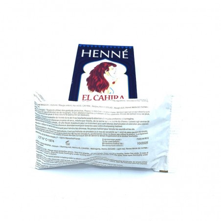 Boite de henné el cahira acajou pour coloration naturelle.