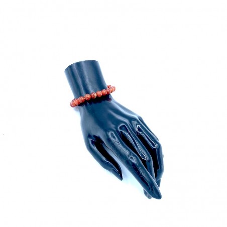 Armband aus orangefarbenem Karneol.