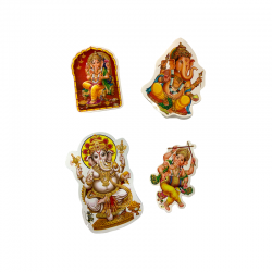 4 large Ganesh sticker