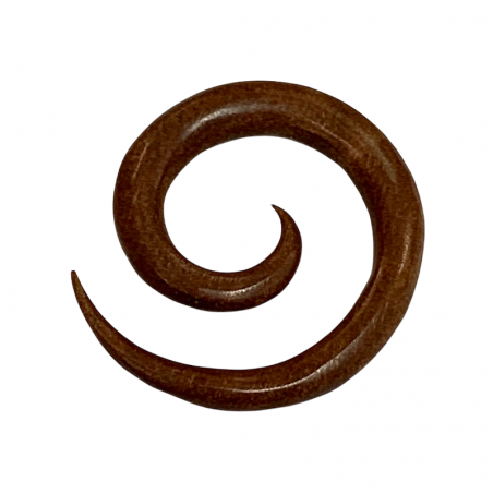 Piercing en espiral de madera de sawo