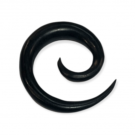 Ohrring-Piercing mit Spirale aus Areng-Holz