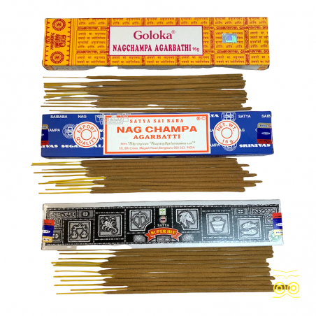 Lote 3 cajas de varitas de incienso satya goloka nag champa super hit.
