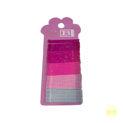 Set of 50 metal hair clips for children.