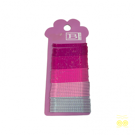 Set de 50 pinzas para el pelo de metal para niños.