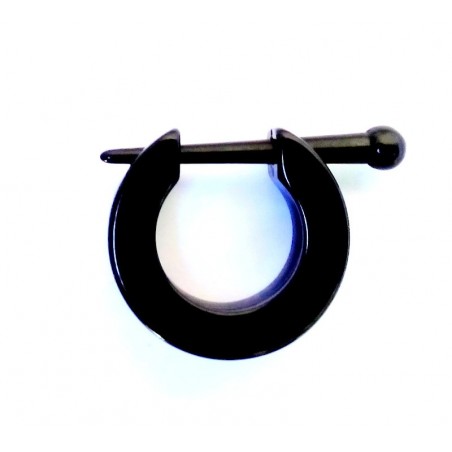 Par pendientes orejas de plástico anillo negro perforando criollos