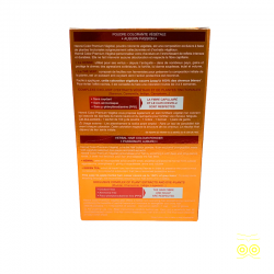 Parte trasera de la caja de Henna Color Premium Auburn Passion para el cabello.