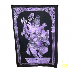 Tapestry of the dancing Indian deity Ganesh.
