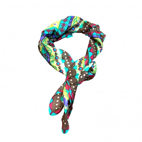 Superbe foulard de pure soie indienne.