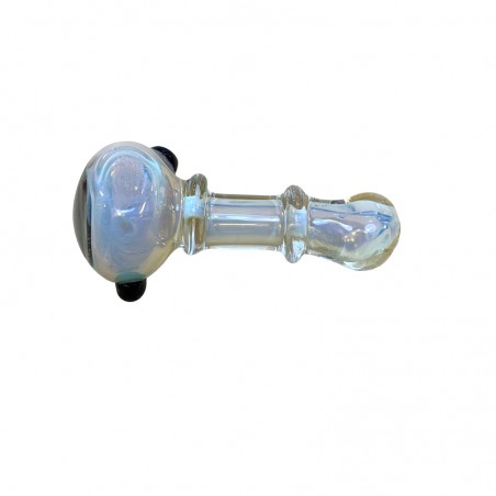 Handcrafted Indian pipe in blown glass.
