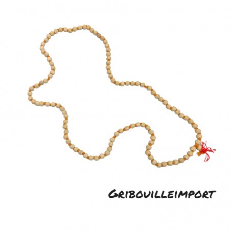 Collana mala in legno sacro di Tulsi.