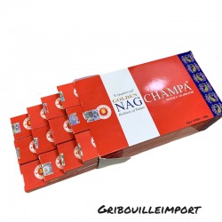 Caja de 12 paquetes de varitas de incienso Golden Nag Champa.