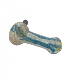 Blaue Glaspfeife für CBD und Cannabis.