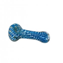Pipa in vetro blu realizzata a mano