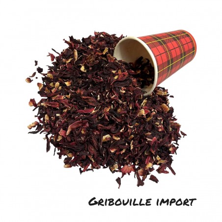 Hibiscus carcadet pour préparer la boisson "bissap".
