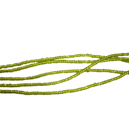 Fils de collier baya tour de reins de couleur vert pomme.
