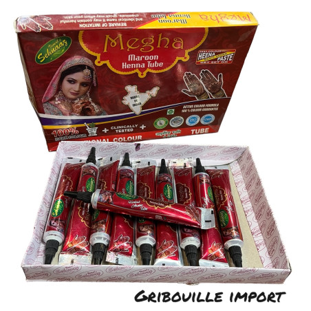 12 Tubes Henna Tattoo Drawing Red