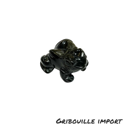 Grenouille en pierre verte jade du Canada.