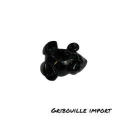 Frog bottom in green jade stone from Canada.
