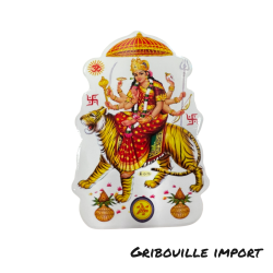 Doppelseitiger Aufkleber der Göttin Durga
