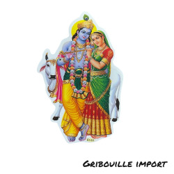 Sticker of Indian Krishna and Radha