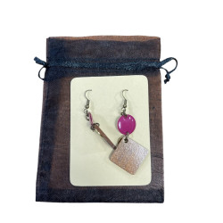 Handmade Wood Washi Earrings