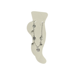 Silver Metal Flower Anklet