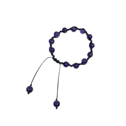 Pulsera ajustable de piedra amatista