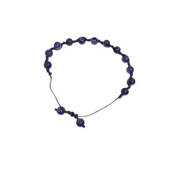 Verstellbares Armband aus Amethyststein