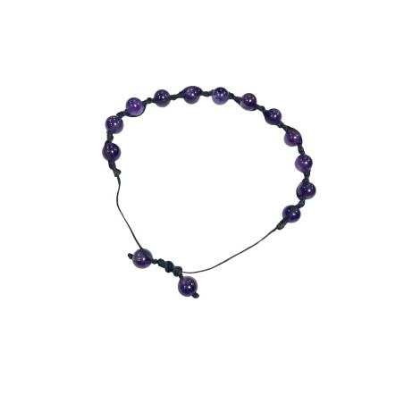 Verstellbares Armband aus Amethyststein