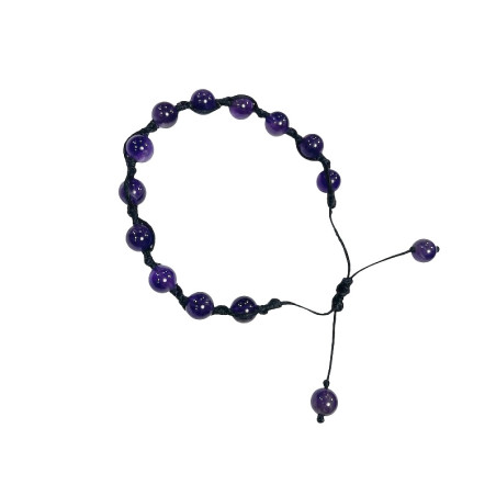 Verstellbares Armband aus Amethyststein