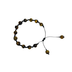 Verstellbares Armband mit Tigeraugenstein