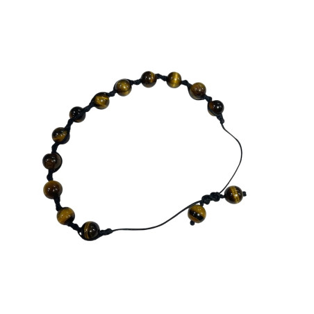Verstellbares Armband mit Tigeraugenstein