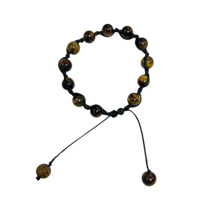 Verstellbares Armband mit Tigeraugenstein