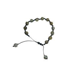 Verstellbares Armband mit Labradorit-Stein