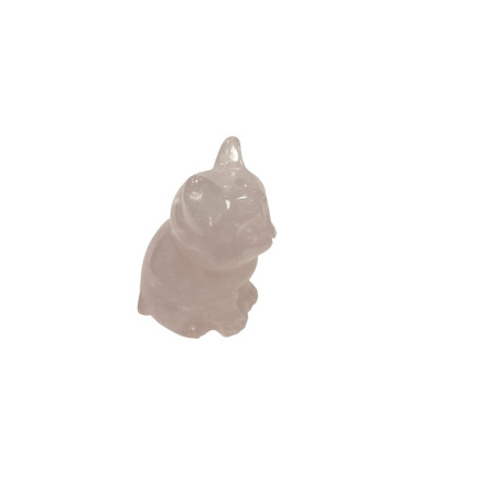 Chat en quartz rose