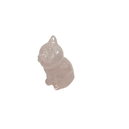 Handgefertigte Rose Quarz Katze