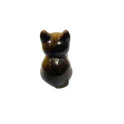 Gatto in Occhio di Tigre Artigianale