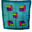 Pure Silk Square Bufanda Batik Fine Chic Moda Auténtica Chic