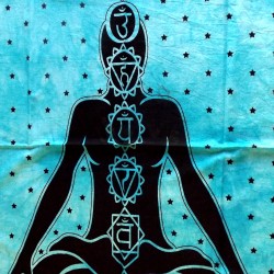 Tenture 7 Chakras Body Energy Representación budista de meditación del budismo