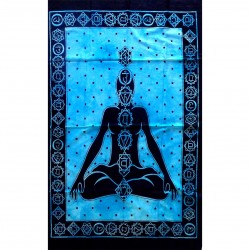 Tenture 7 Chakras Body Energy Representación budista de meditación del budismo