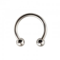 Anillo de acero quirúrgico piercing barbell plata 